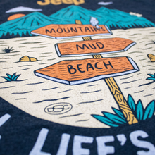 Load image into Gallery viewer, Ladies Jeep® For All Life&#39;s Adventures Long Sleeve Tunic T-shirt - Heather Black
