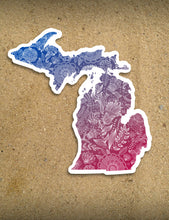 Load image into Gallery viewer, Floral - 4&quot; Michigan Sticker
