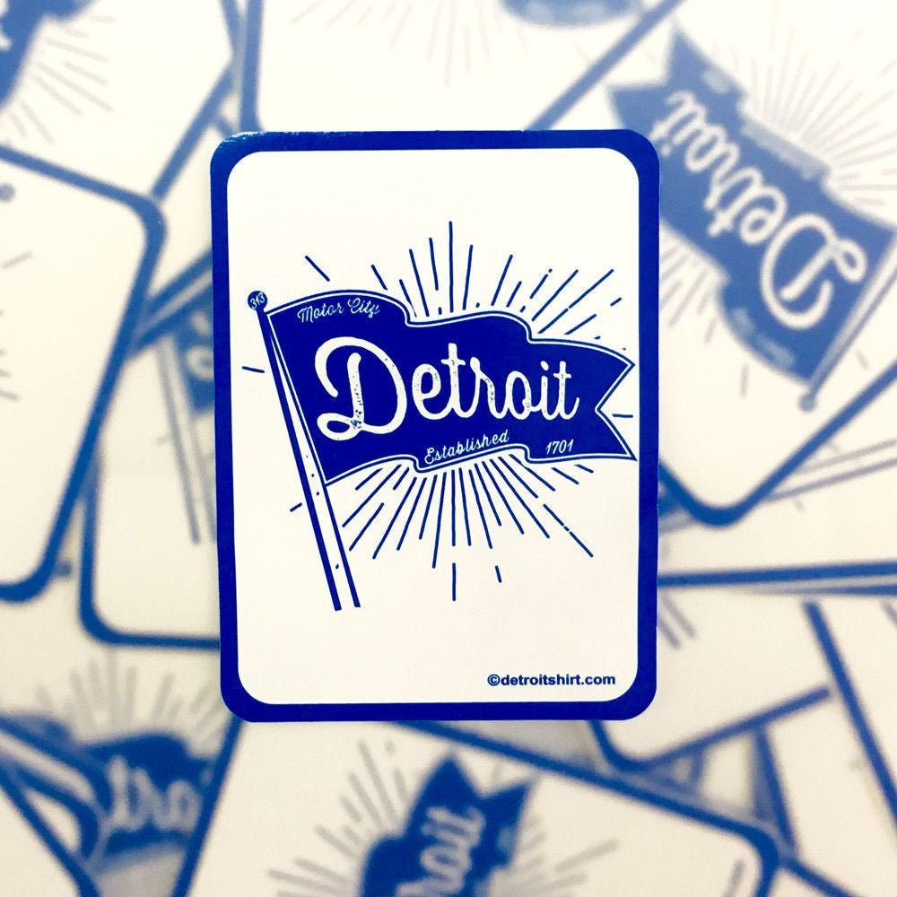 Sticker - Detroit Pennant