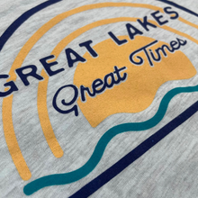 Load image into Gallery viewer, Mens Michigan Great Lakes Great Times T-shirt (Heather Ice Blue)-FINAL SALE

