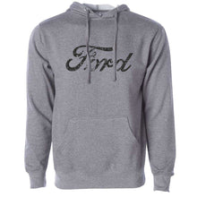 Load image into Gallery viewer, Hoodie - Mens Ford Distressed Text - Heather Grey
