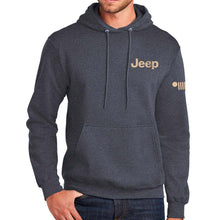 Load image into Gallery viewer, Mens Jeep® Freedom To Roam Hoodie Sweatshirt - Heather Navy Blue
