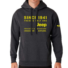 Load image into Gallery viewer, Mens Jeep® Stencil Hoodie - Heather Charcoal
