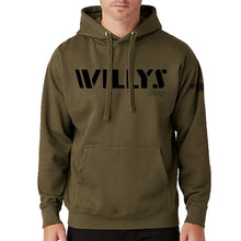 Load image into Gallery viewer, Mens Jeep® Willys Hoodie Sweatshirt - Heather Jeep Green
