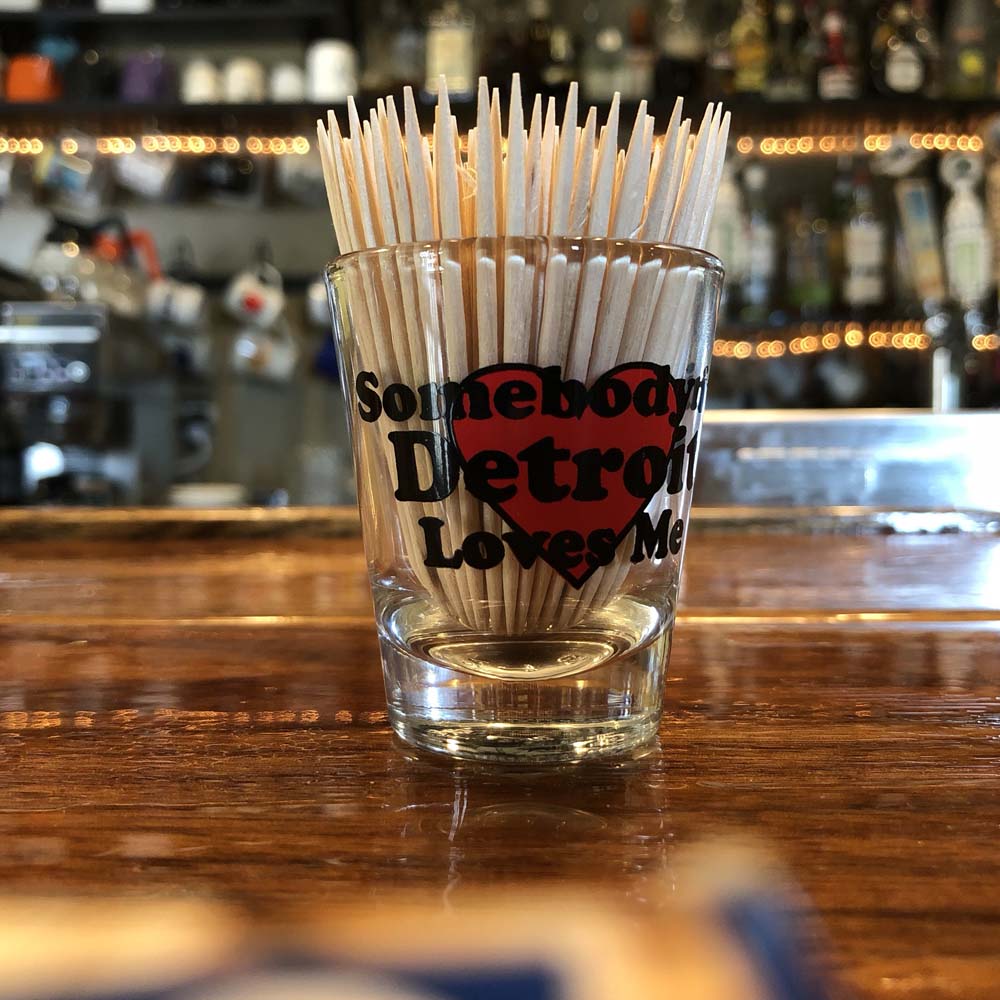 Shot Glass - Somebody in Detroit Loves Me