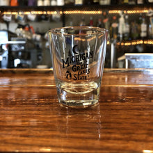 Load image into Gallery viewer, Shot Glass - Michigan Vintage Font

