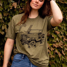 Load image into Gallery viewer, Mens Jeep® CJ - LDD Series - Triblend Military Green T-Shirt
