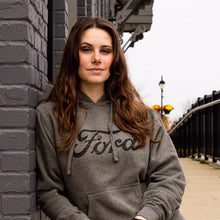 Load image into Gallery viewer, Hoodie - Mens Ford Distressed Text - Heather Grey
