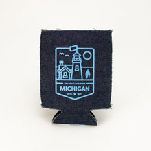 Load image into Gallery viewer, Coozie - Michigan Lighthouse (Denim)

