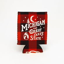 Load image into Gallery viewer, Coozie - Michigan Vintage Font Plaid
