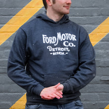 Load image into Gallery viewer, Hoodie - Mens Ford Distressed 1903 Text - Heather Navy
