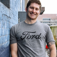 Load image into Gallery viewer, Mens Ford Distressed Text - Triblend Grey

