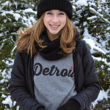 Load image into Gallery viewer, Detroit Thirsty Script Heart Triblend Crew Sweatshirt
