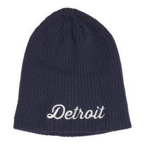 Load image into Gallery viewer, Hat - Detroit Thirsty Script Knit Beanie - Navy
