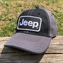 Load image into Gallery viewer, Hat - Jeep Chino Twill Patch - Black/Charcoal/White
