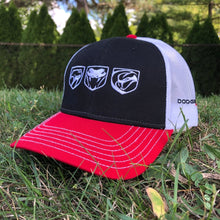 Load image into Gallery viewer, Hat - Dodge Viper Tri-logo - Black/White/Red
