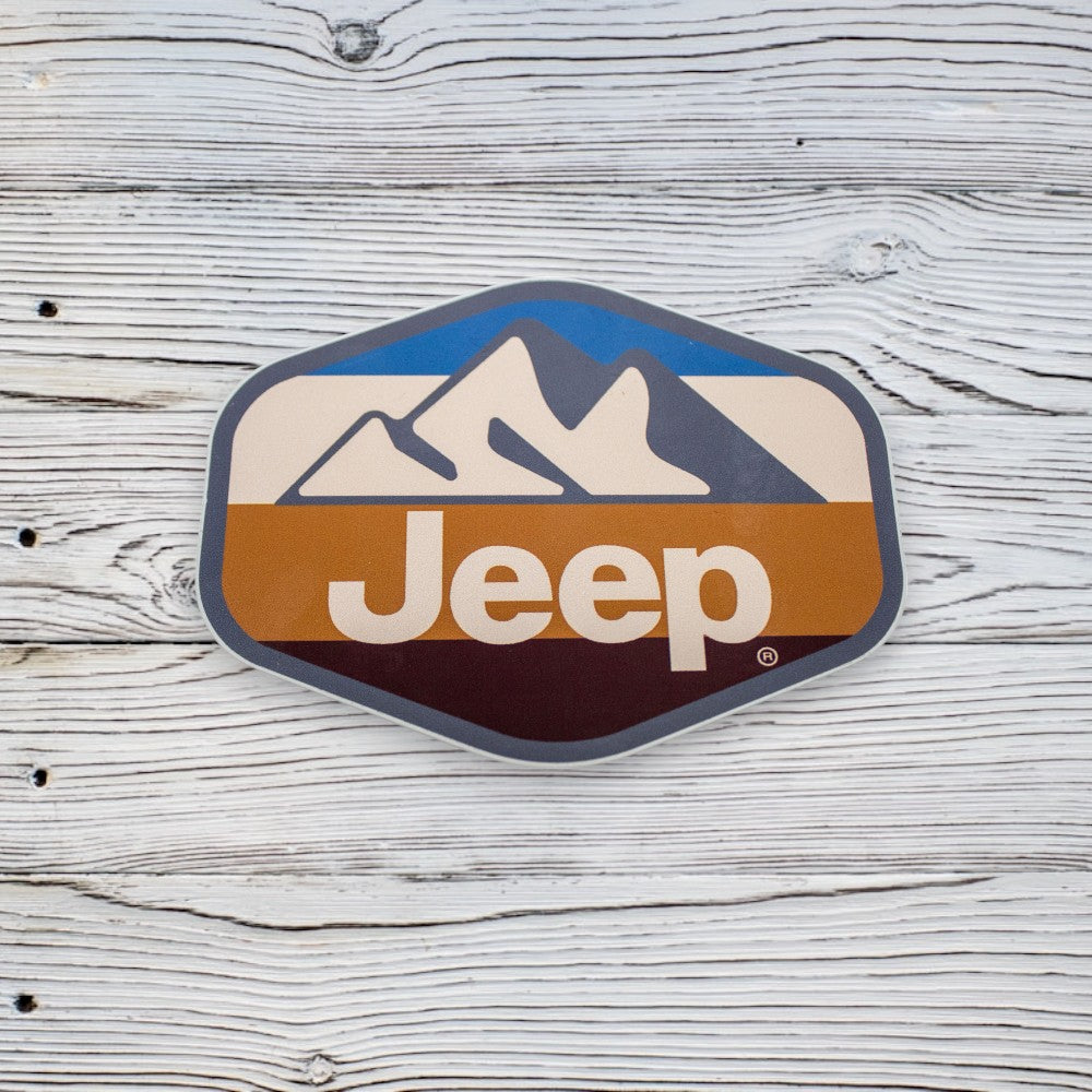 Sticker - Jeep® Mountain Hex- Khaki