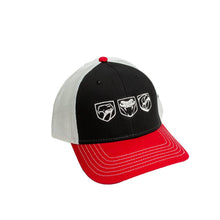 Load image into Gallery viewer, Hat - Dodge Viper Tri-logo - Black/White/Red
