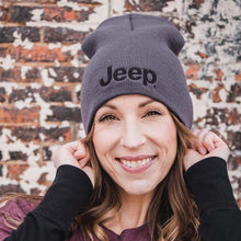 Load image into Gallery viewer, Hat - Jeep Knit Beanie- Charcoal
