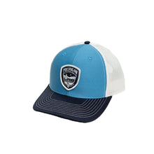 Load image into Gallery viewer, Hat - Michigan Shield Columbia Blue/Navy/White Richardson Snapback
