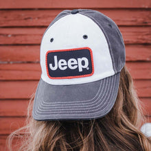 Load image into Gallery viewer, Hat - Jeep Chino Twill Patch - White/Charcoal/Navy
