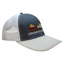 Load image into Gallery viewer, Hat - Jeep Explore The Outdoors - Heather Navy/Khaki/White
