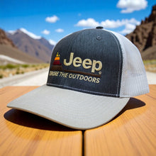 Load image into Gallery viewer, Hat - Jeep Explore The Outdoors - Heather Navy/Khaki/White
