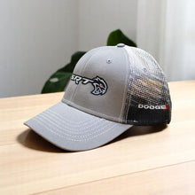 Load image into Gallery viewer, Hat - Dodge SRT Hellcat Redeye Gravel SnapBack Trucker - Black/Grey/White
