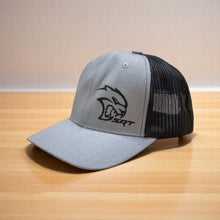 Load image into Gallery viewer, Hat - Dodge SRT Hellcat SnapBack Trucker (Heather Grey/Black)
