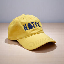 Load image into Gallery viewer, Hat - Michigan NATIVE Unstructured Yellow
