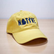 Load image into Gallery viewer, Hat - Michigan NATIVE Unstructured Yellow
