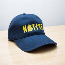 Load image into Gallery viewer, Hat - Michigan NATIVE Unstructured Navy
