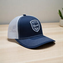 Load image into Gallery viewer, Hat - Michigan Shield Navy/White Snapback

