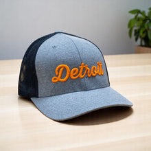 Load image into Gallery viewer, Hat - Detroit Thirsty Orange Flexfit - Heather Grey/Navy
