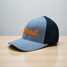 Load image into Gallery viewer, Hat - Detroit Thirsty Orange Flexfit - Heather Grey/Navy
