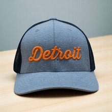 Load image into Gallery viewer, Hat - Detroit Thirsty Orange Flexfit - Heather Grey/Navy
