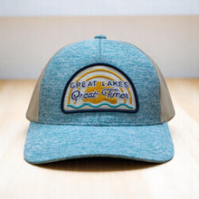 Load image into Gallery viewer, Hat - Michigan Great Lakes Great Times Snapback - H. Green Teal/Birch
