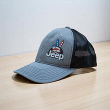 Load image into Gallery viewer, Hat - Jeep Wave USA Patch - Heather Grey/Black
