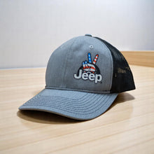 Load image into Gallery viewer, Hat - Jeep Wave USA Patch - Heather Grey/Black
