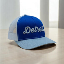 Load image into Gallery viewer, Hat - Detroit Thirsty Richardson Snapback - Blue/Grey/White
