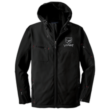 Load image into Gallery viewer, Mens Dodge® Viper Sneaky Pete Hooded Softshell Jacket - Black
