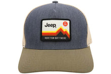 Load image into Gallery viewer, Hat - Jeep Have Fun Out There Trucker Patch Hat - Charcoal/Olive/Khaki
