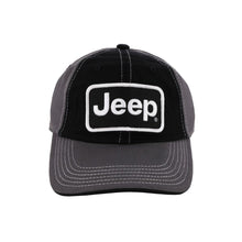 Load image into Gallery viewer, Hat - Jeep Chino Twill Patch - Black/Charcoal/White
