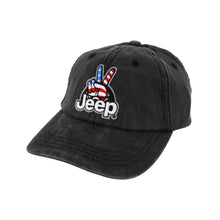 Load image into Gallery viewer, Hat - Jeep Wave USA Chino Twill Patch Hat - Washed Black
