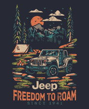 Load image into Gallery viewer, Mens Jeep® Freedom To Roam T-Shirt - Navy Blue
