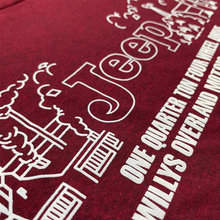Load image into Gallery viewer, Mens Jeep® Willys Dash Plaque T-Shirt - Heather Deep Red
