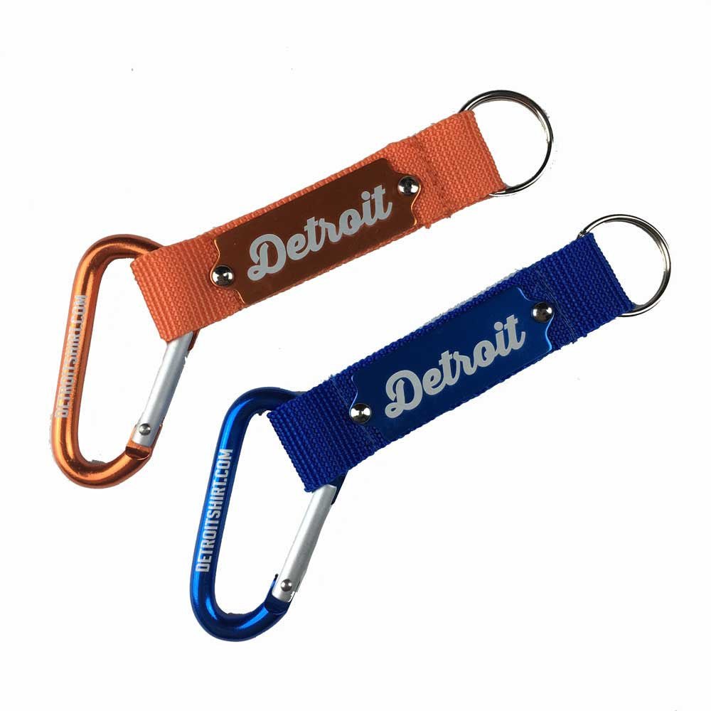Keychain - Detroit Script carabiner