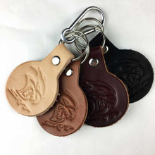 Load image into Gallery viewer, Keychain - Dodge SRT Hellcat round leather
