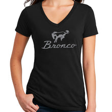 Load image into Gallery viewer, Ladies Ford Bronco Script V-Neck - Black
