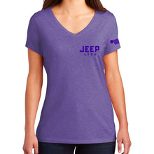 Load image into Gallery viewer, Ladies Jeep® Life Purple Tone Triblend V-neck
